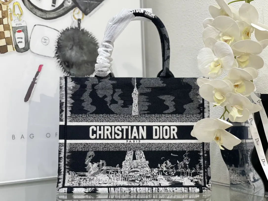 Dior Paris City Print Book Tote Bag image 1