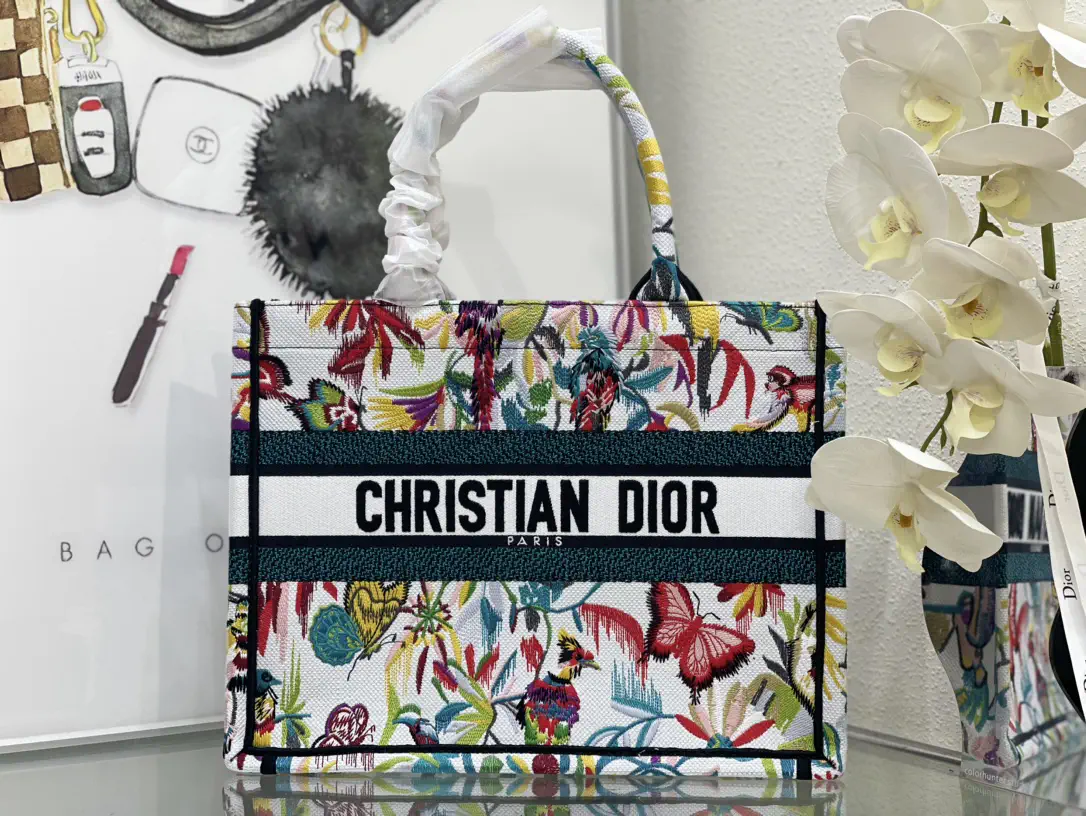 Dior Floral Print Book Tote Bag image 1