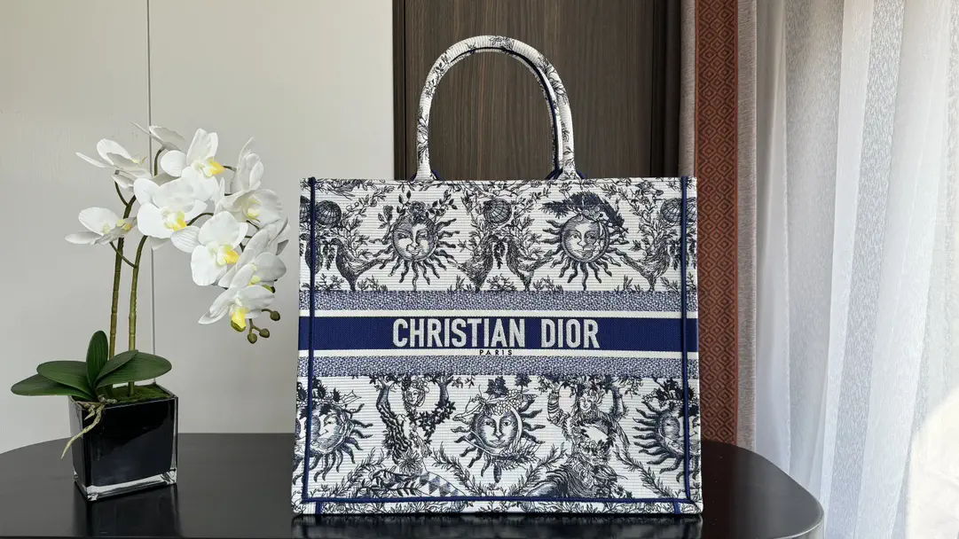 Dior Sun Embroidered Tote Bag image 1