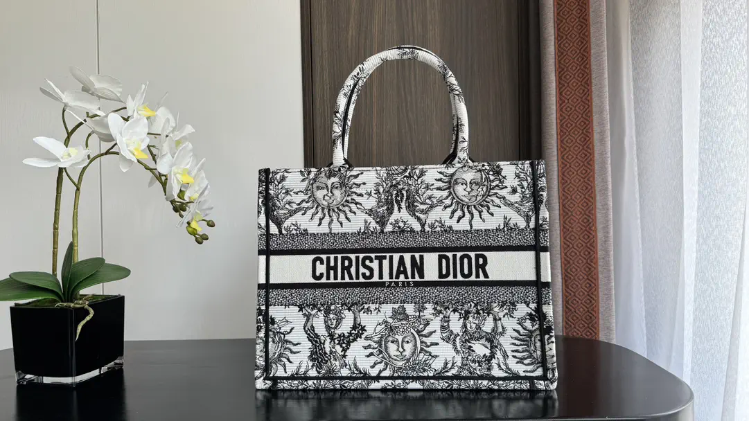 Dior Sun Embroidery Medium Tote Bag image 1