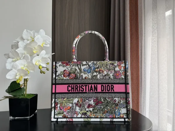 Dior Butterfly Floral Print Book Tote Bag image 1