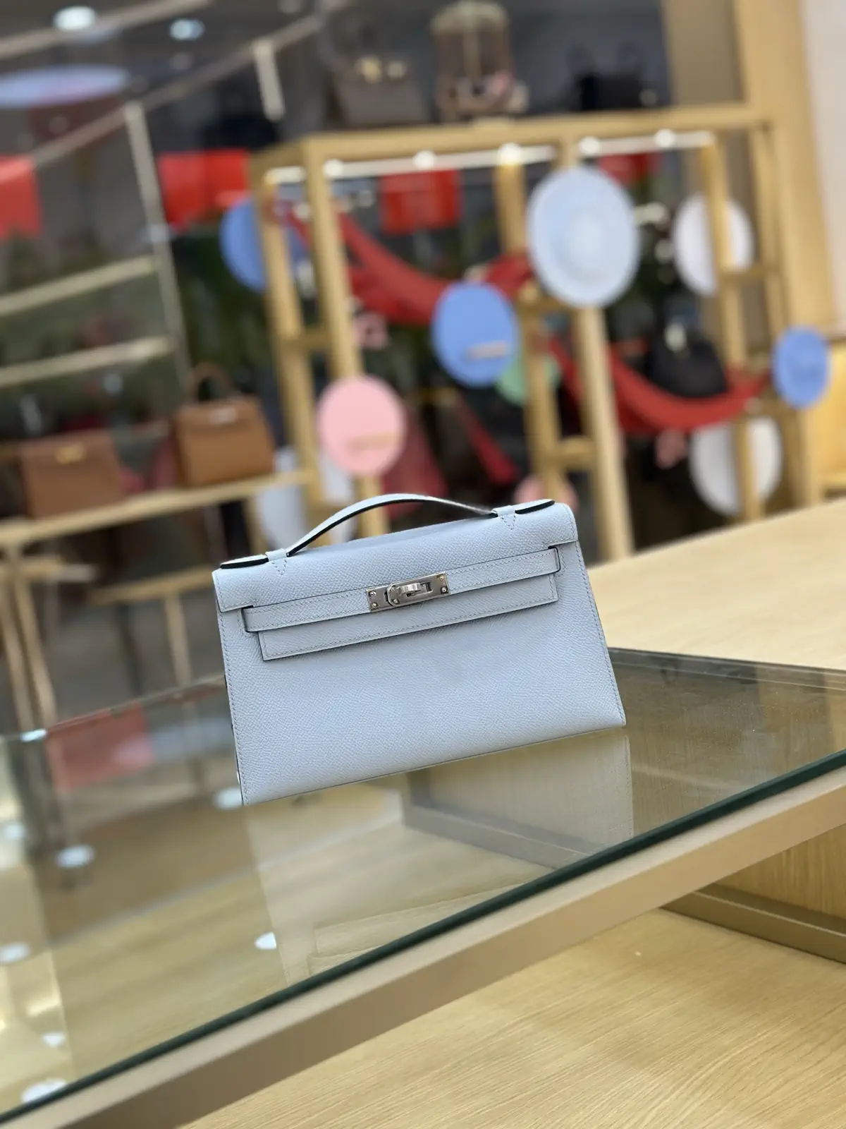 Hermès Light Blue Epsom Leather Clutch image 1
