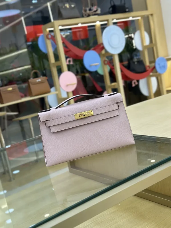 Hermès Light Pink Mini Kelly Clutch image 1