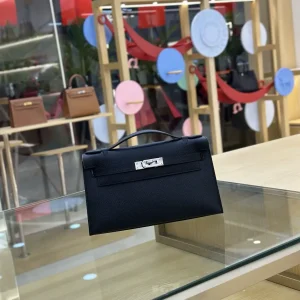 Hermès Black Epsom Leather Mini Kelly Clutch image 1