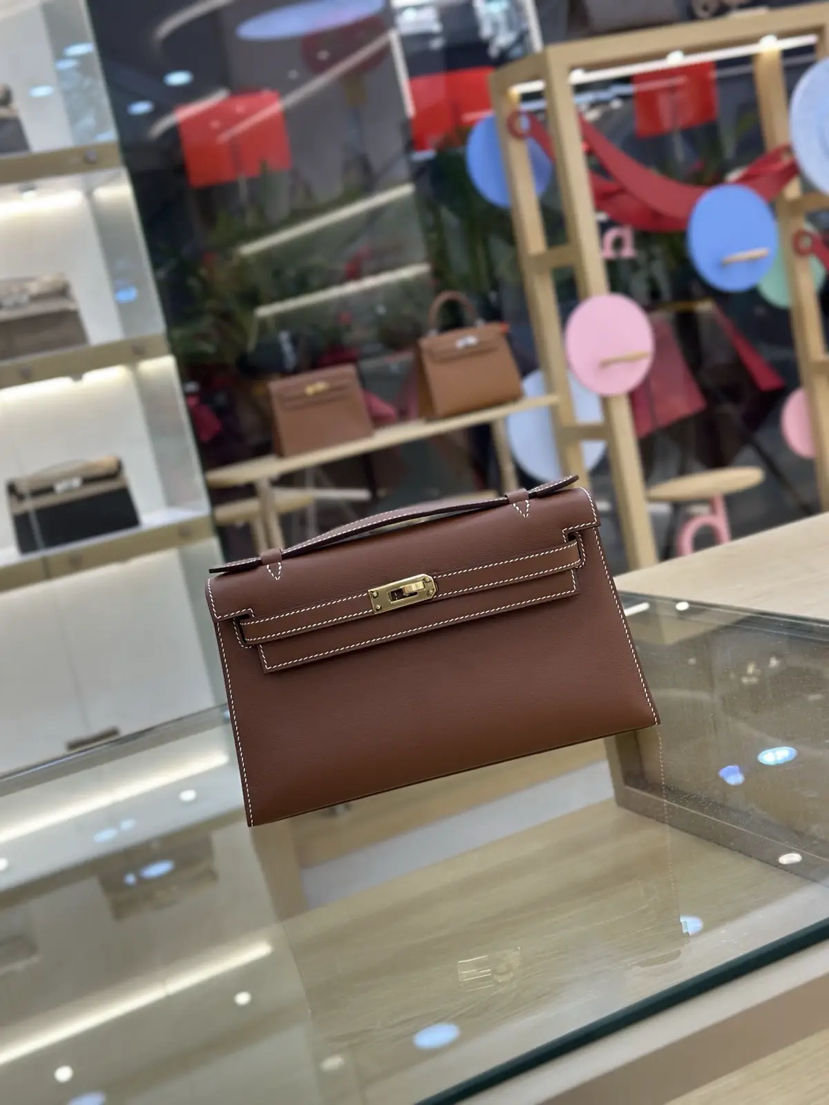 Hermès Brown Mini Kelly Top Handle Bag image 1