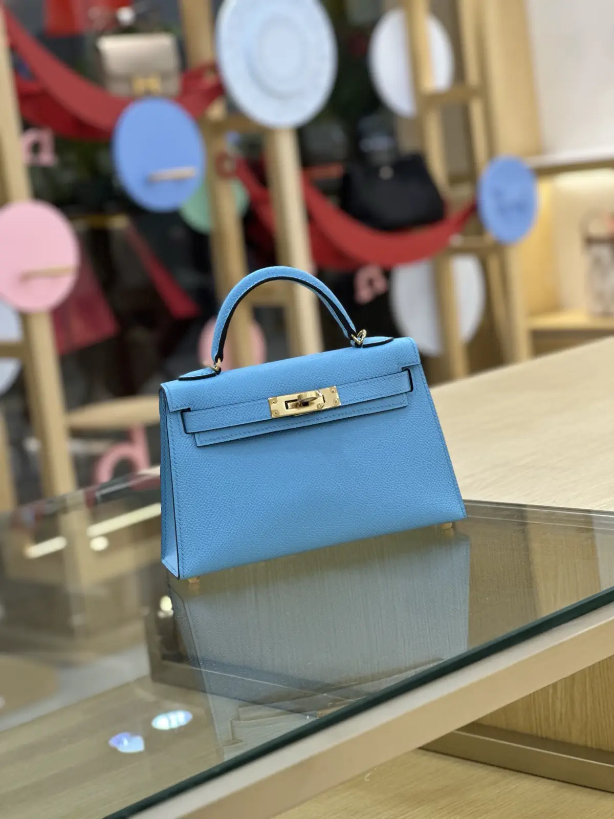 Hermès Light Blue Mini Top Handle Bag image 1