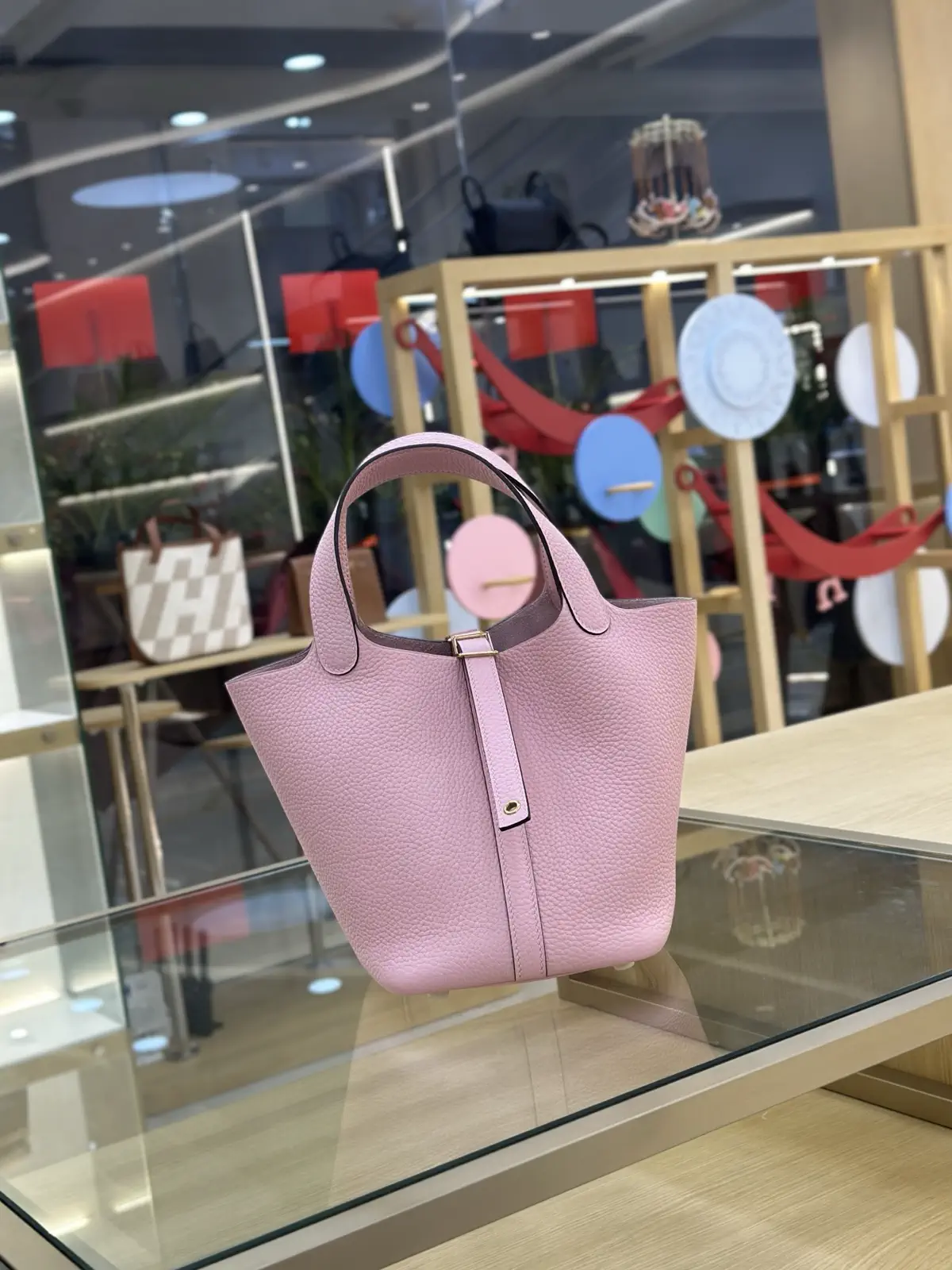 Hermès Pink Picotin Bucket Bag image 1