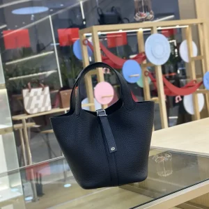 Hermès Black Picotin Top Handle Bag image 1