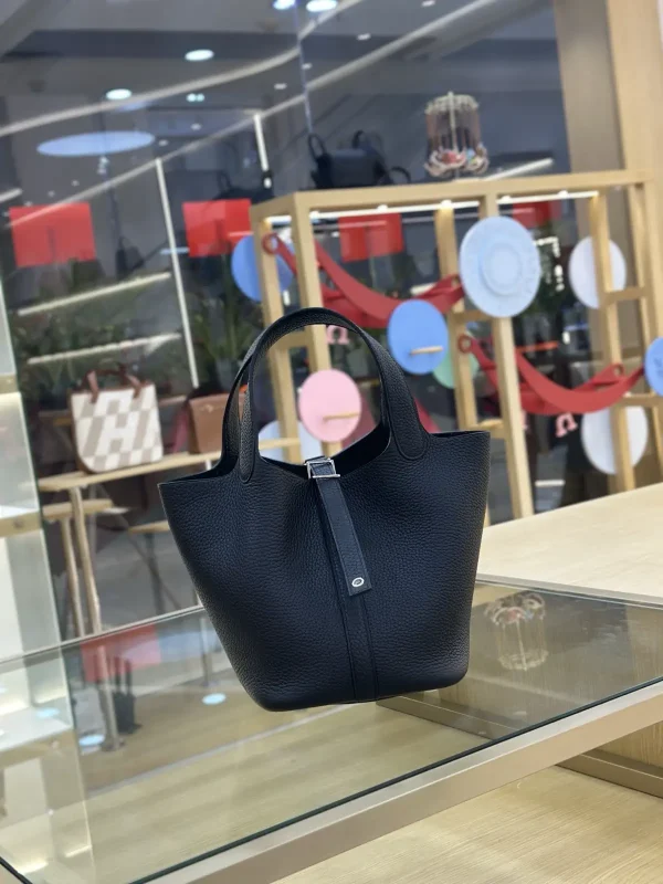 Hermès Black Picotin Top Handle Bag image 1