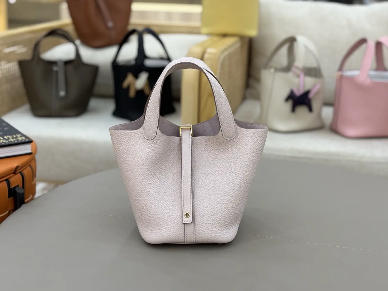 Hermès Light Pink Picotin Bucket Bag image 1