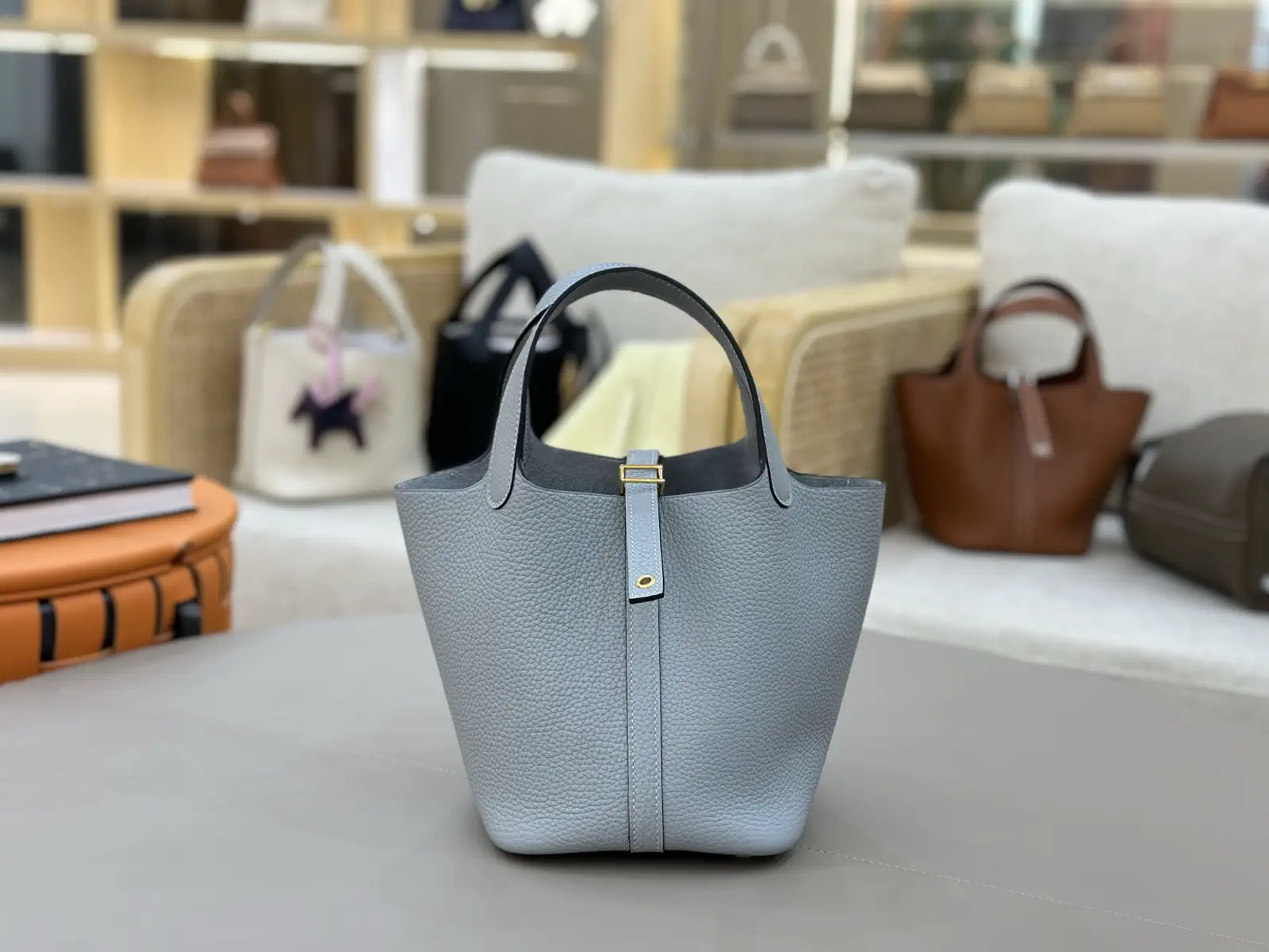 Hermès Light Gray Top Handle Bag image 1