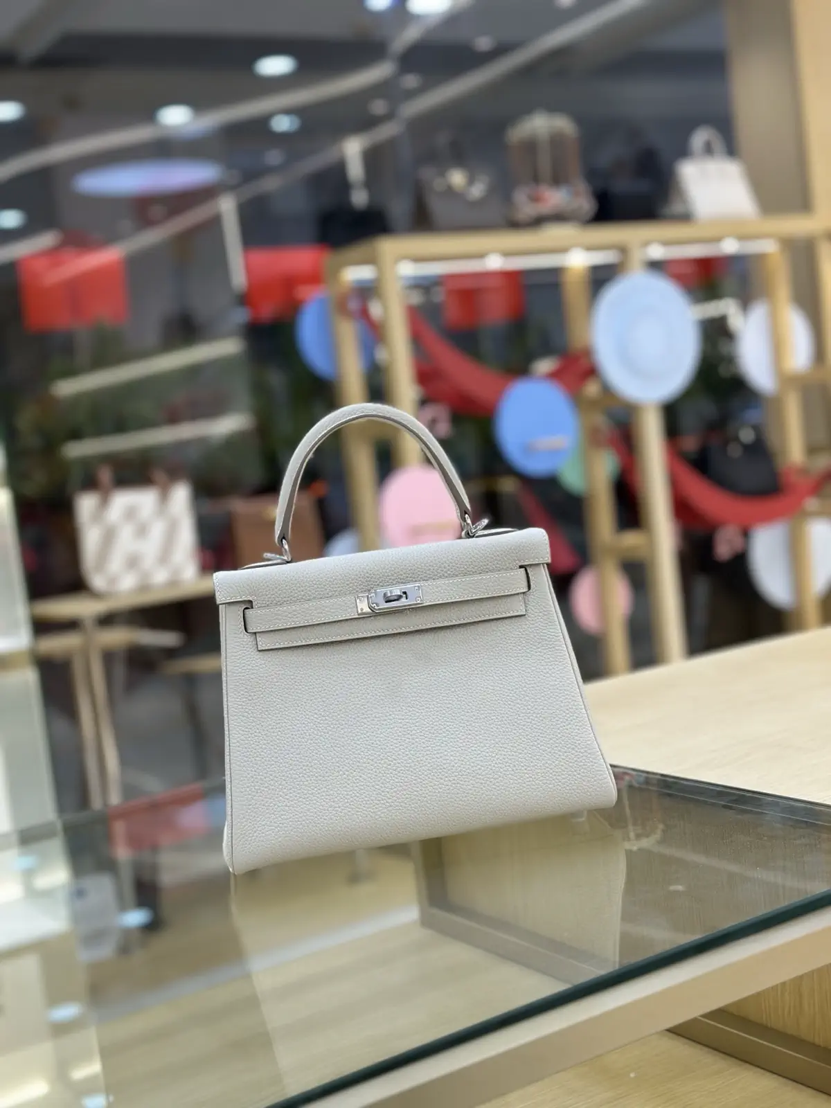 Hermès Light Gray Top Handle Bag image 1