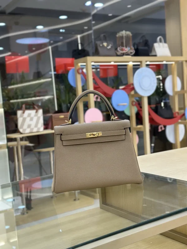 Hermès Taupe Top Handle Bag image 1