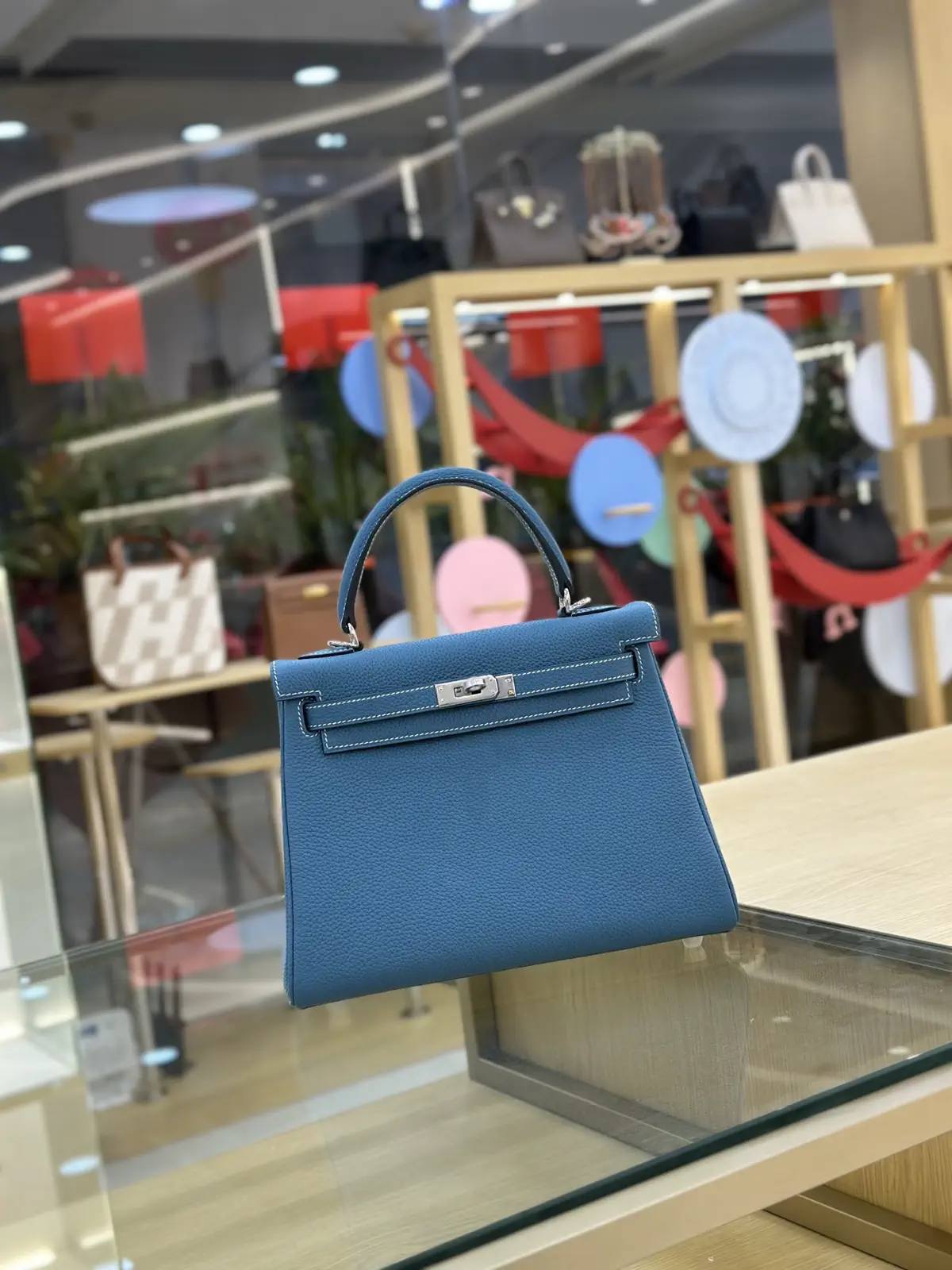 Hermès Denim Blue Top Handle Bag image 1