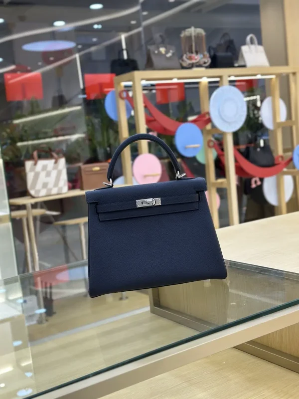 Hermès Navy Blue Top Handle Bag image 1