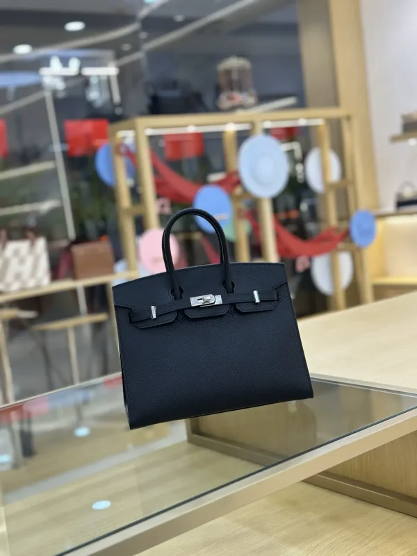 Hermès Black Epsom Leather Top Handle Bag image 1