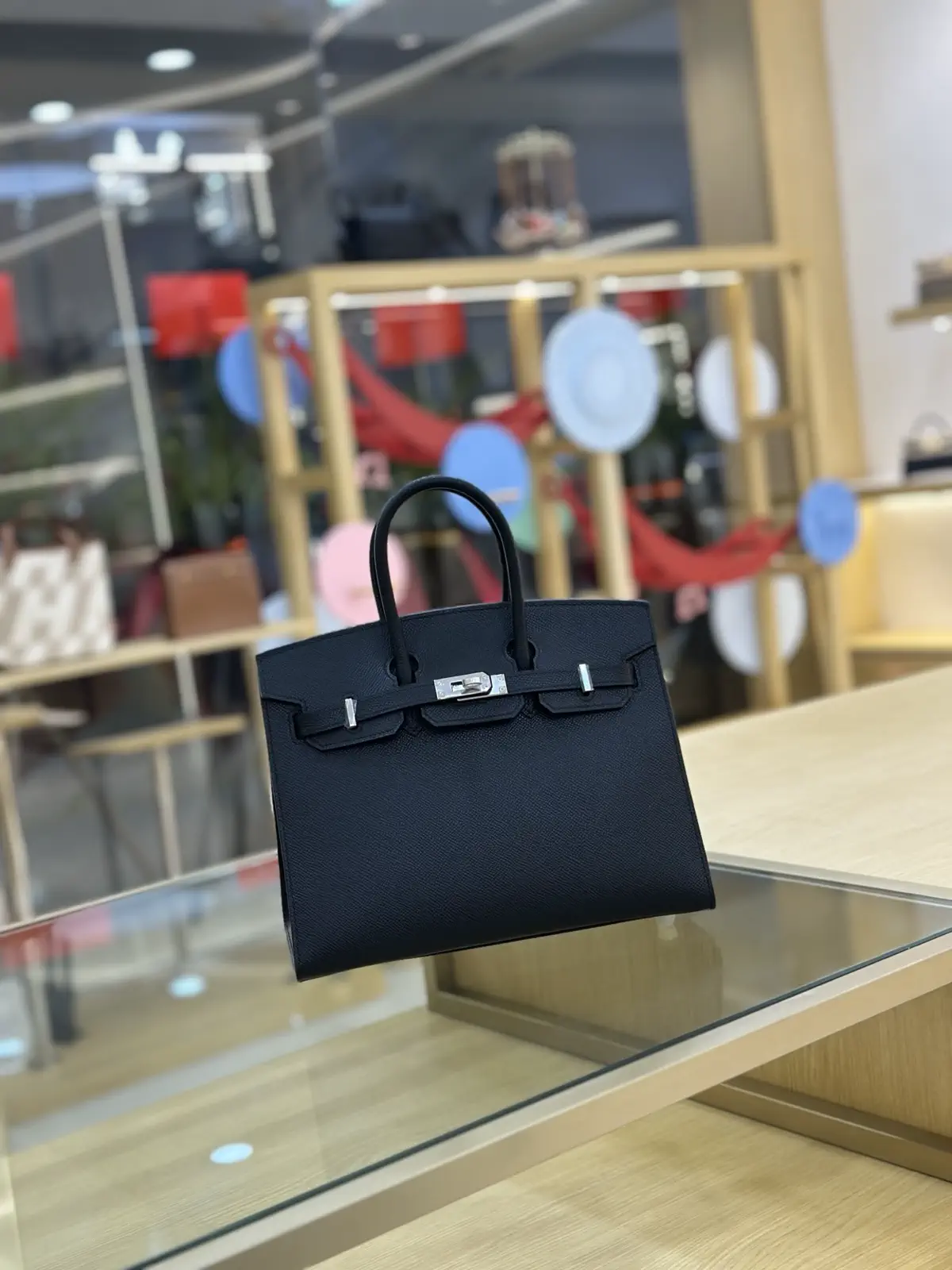 Hermès Black Epsom Leather Top Handle Bag image 1