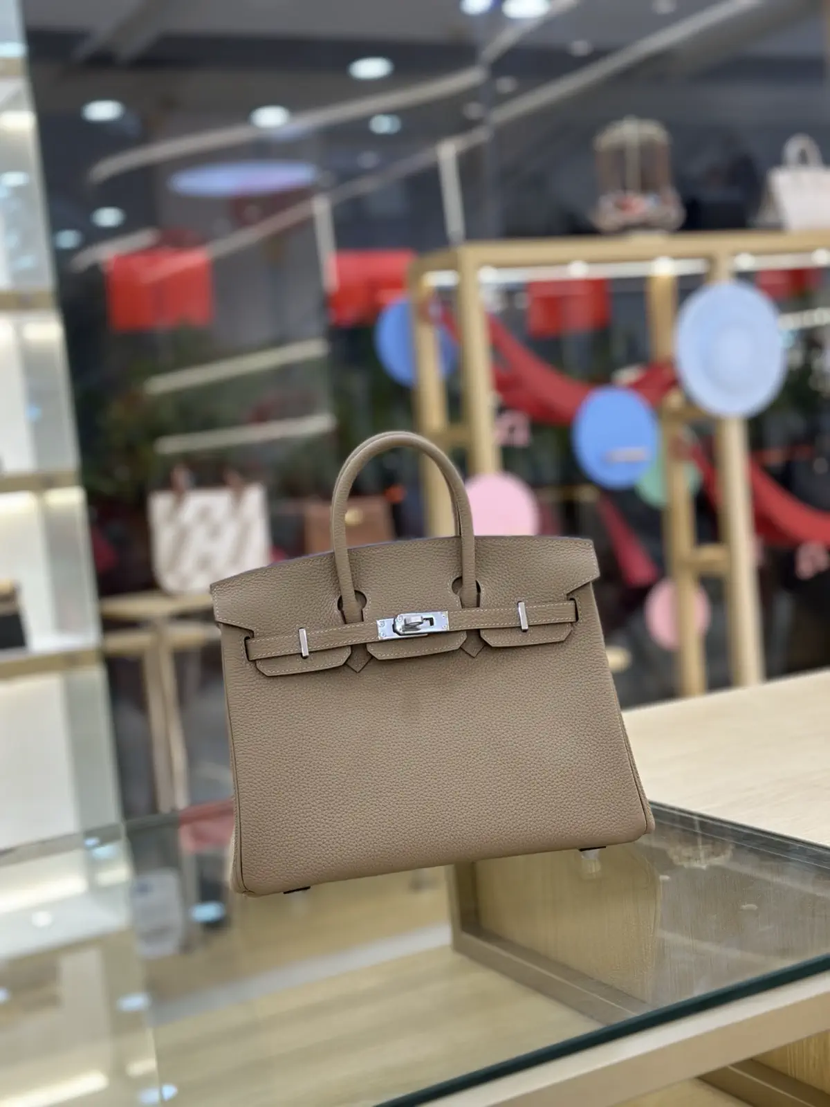Hermès Taupe Top Handle Bag image 1