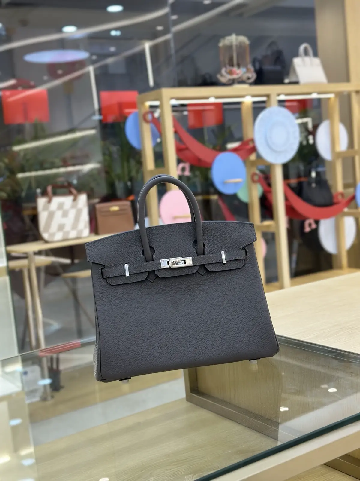 Hermès Dark Gray Top Handle Bag image 1