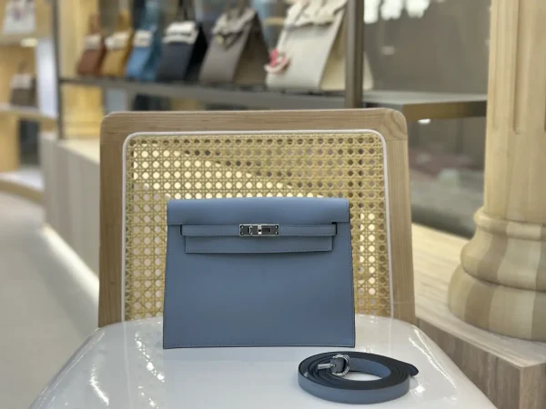 Hermès Light Blue Kelly Danse Bag image 1
