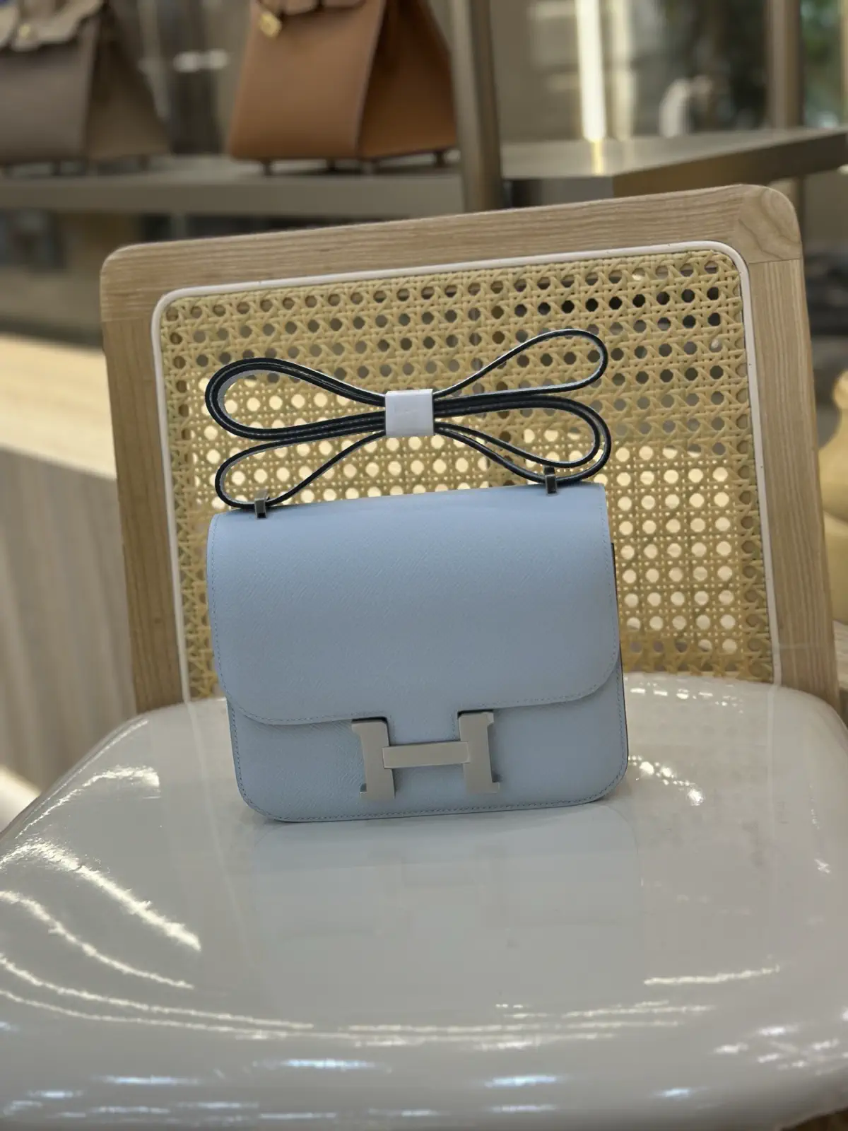 Hermès Light Blue Constance Shoulder Bag image 1