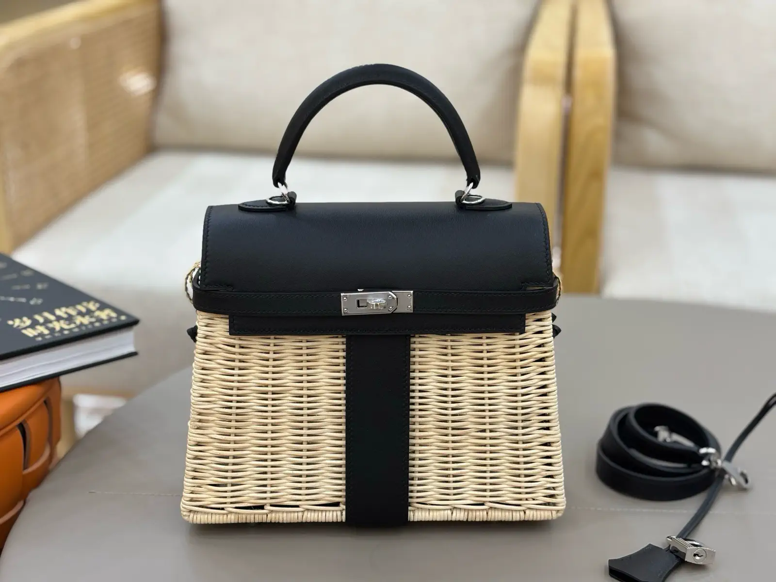 Hermès Mini Picnic Woven Top Handle Bag image 1
