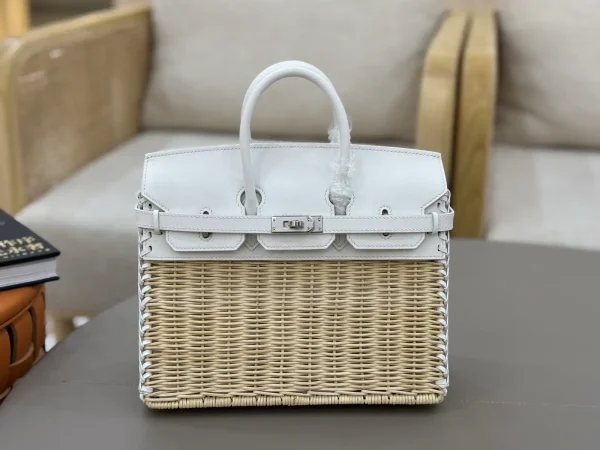 Hermès Wicker and Leather Picnic Top Handle Bag image 1
