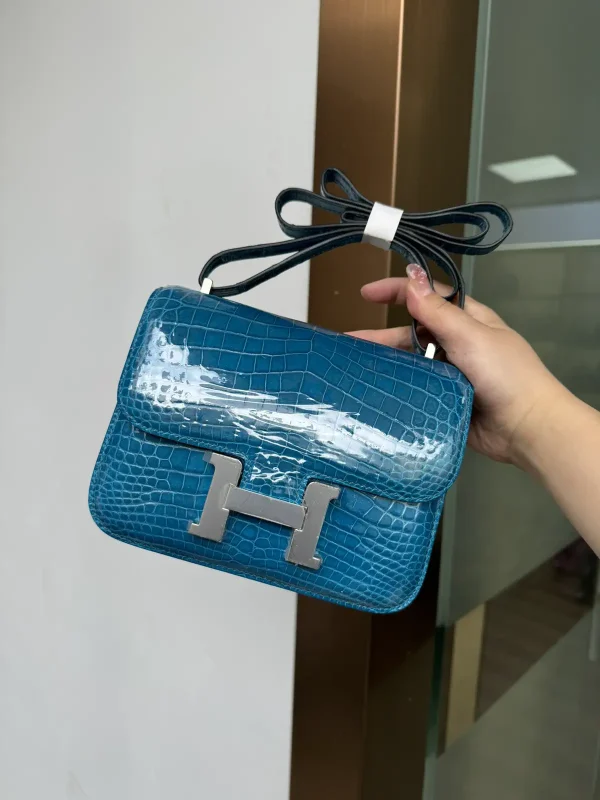 Hermès Blue Crocodile Constance Shoulder Bag image 1