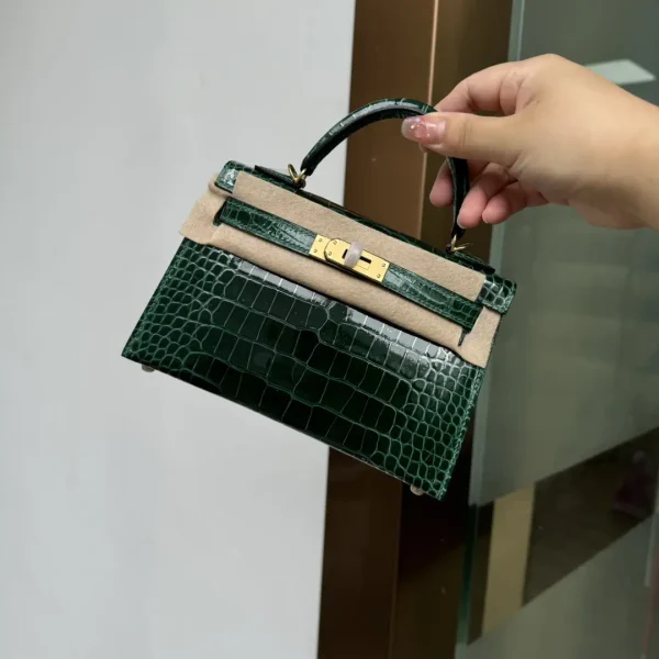 Hermès Mini Kelly Crocodile Top Handle Bag image 1