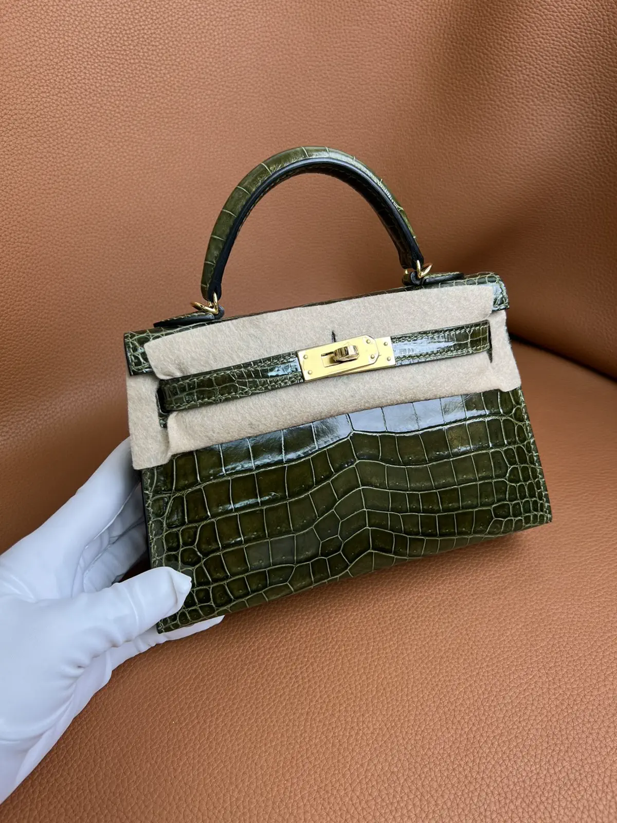 Hermès Mini Crocodile Top Handle Bag image 1
