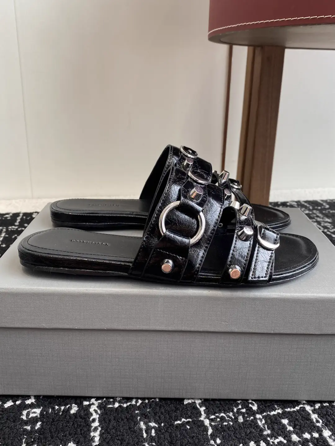 Women's Cagole Studded Slide Sandals image 1