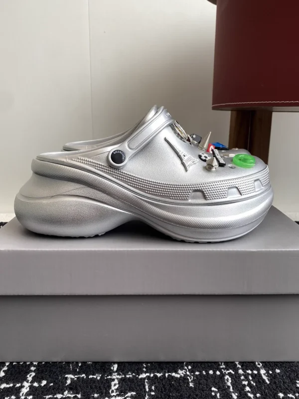 Platform Clog Shoes with Decorative Charms image 1