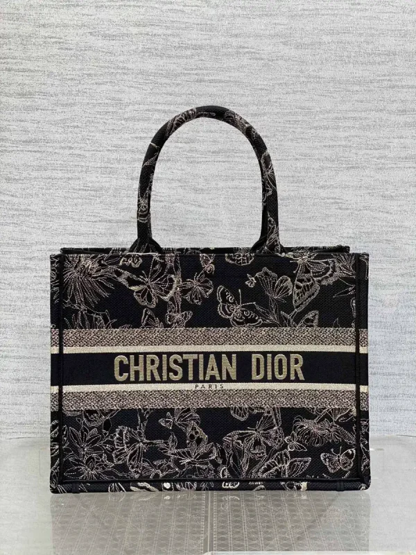 Dior Butterfly Embroidered Book Tote Bag image 1