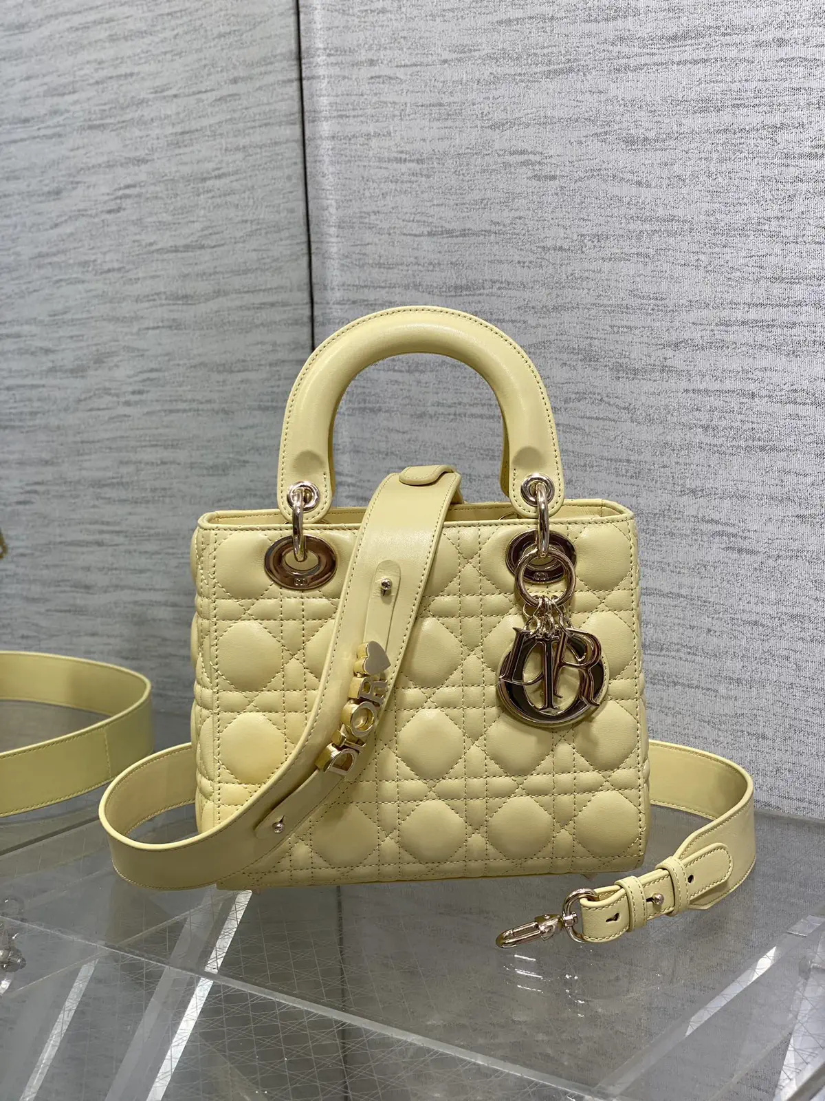 Dior Quilted Top Handle Bag with Detachable Shoulder Strap image 1