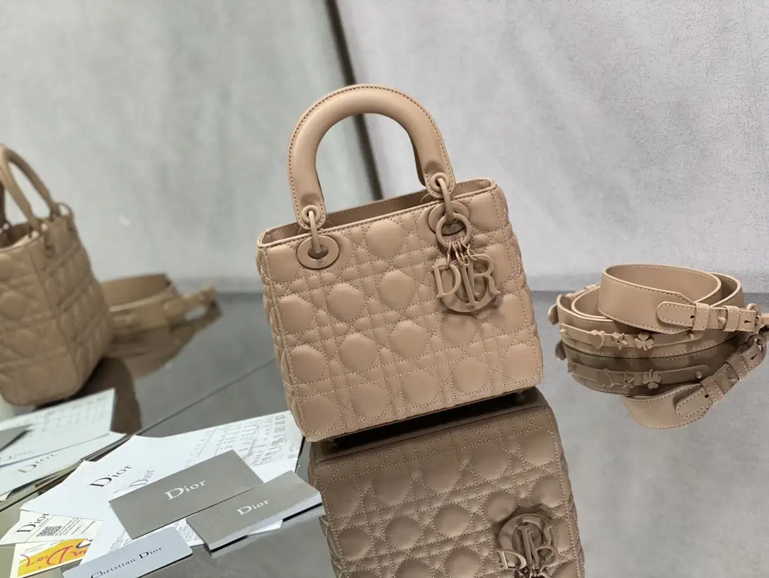 Dior Quilted Top Handle Bag with Detachable Strap image 1