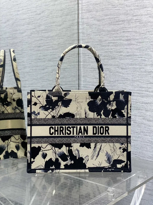 Dior Floral Embroidered Book Tote Bag image 1