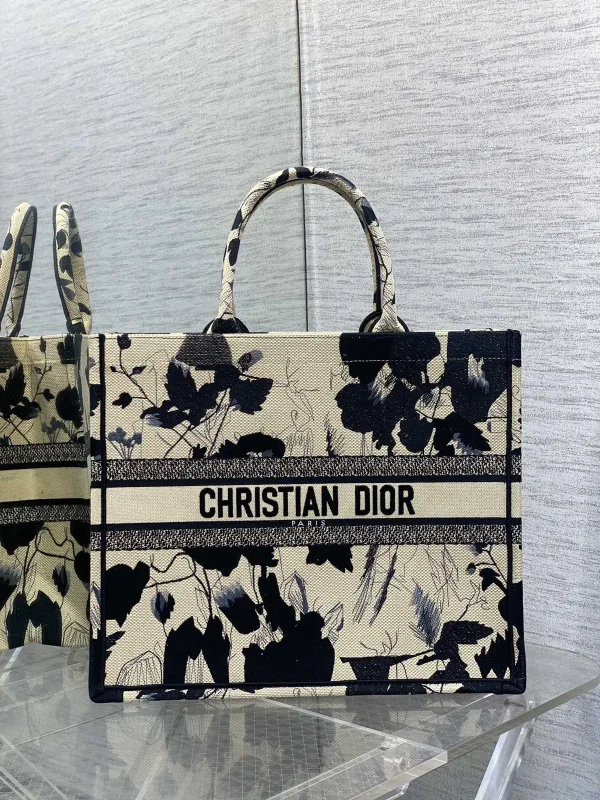 Dior Floral Embroidered Book Tote Bag image 1