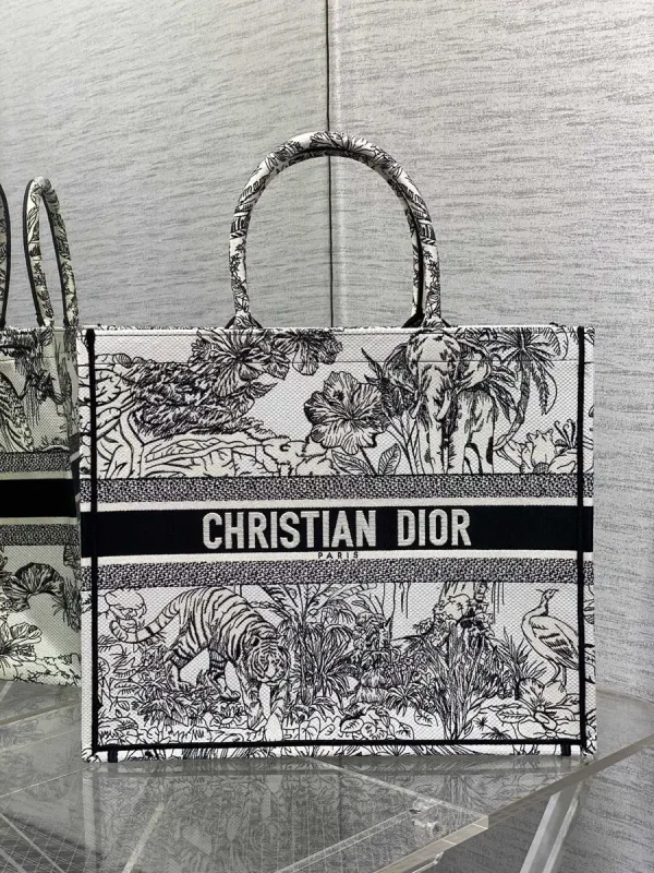 Dior Jungle Tiger Print Book Tote Bag image 1