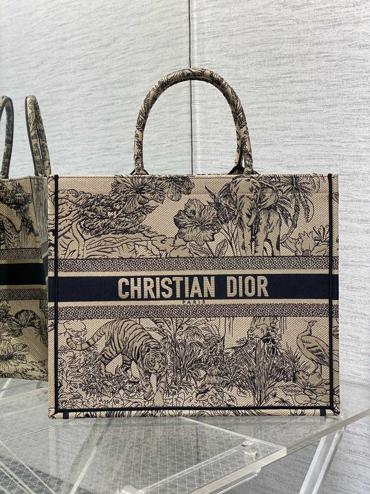 Dior Jungle Print Book Tote Bag image 1