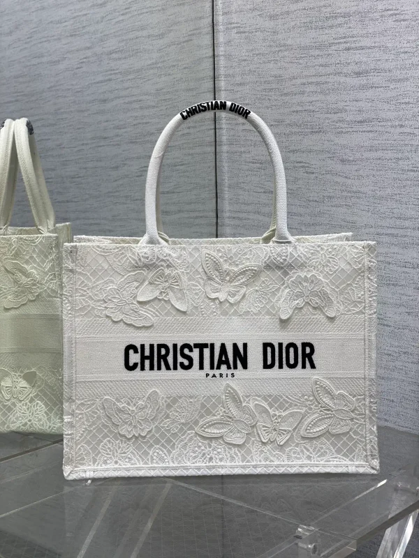 Dior Butterfly Embroidered Book Tote Bag image 1