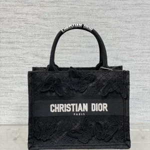 Dior Butterfly Embroidered Book Tote Bag image 1