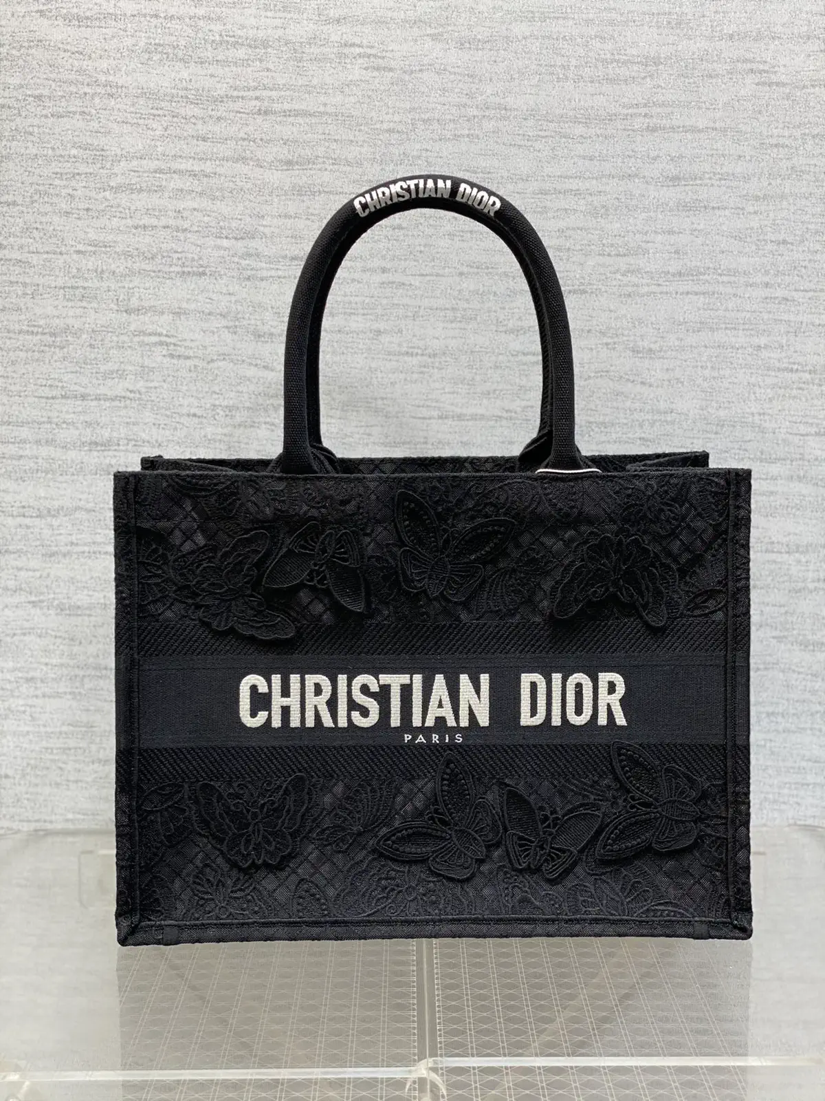 Dior Butterfly Embroidered Book Tote Bag image 1
