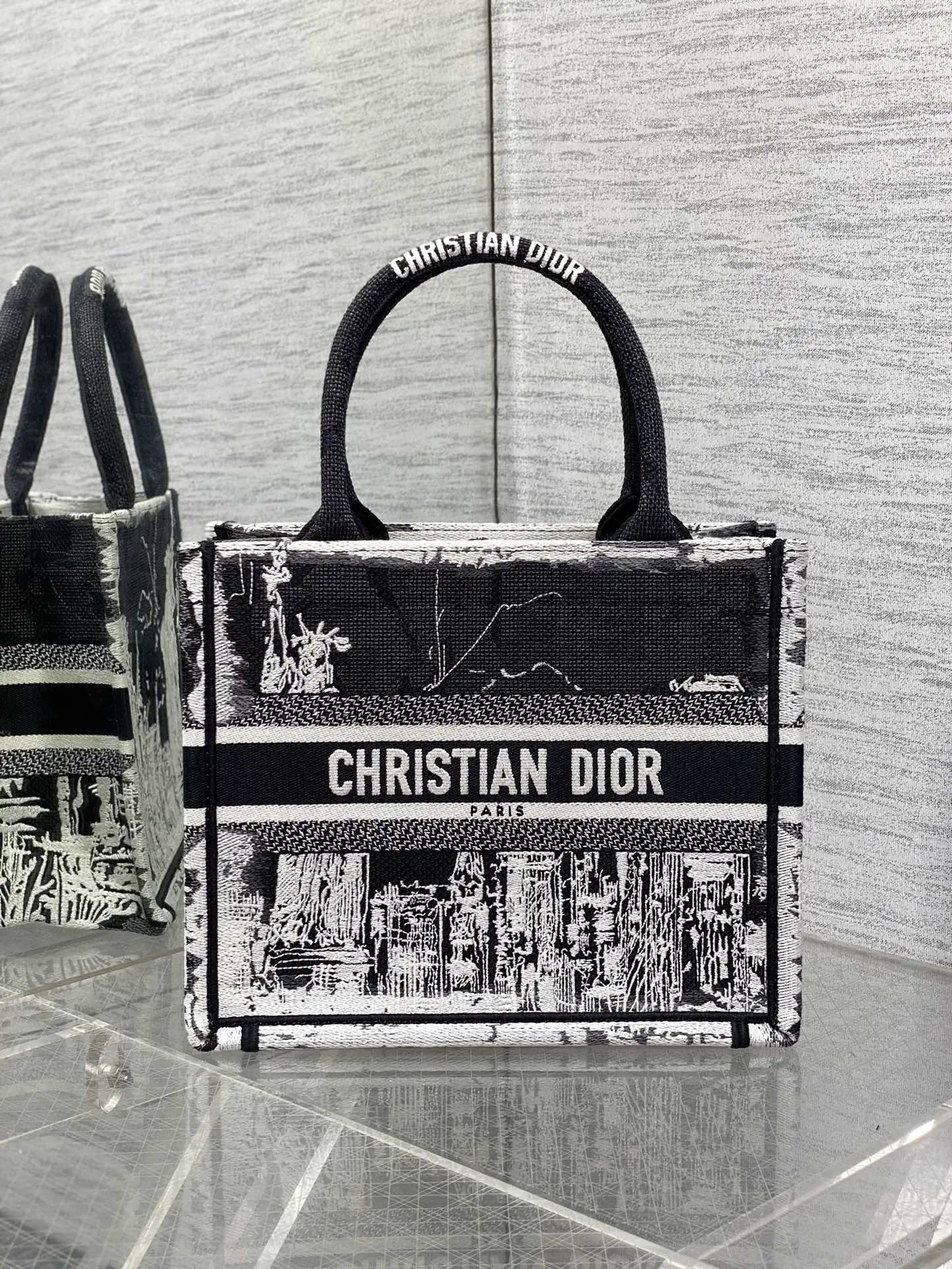 Dior Embroidered City Motif Book Tote Bag image 1