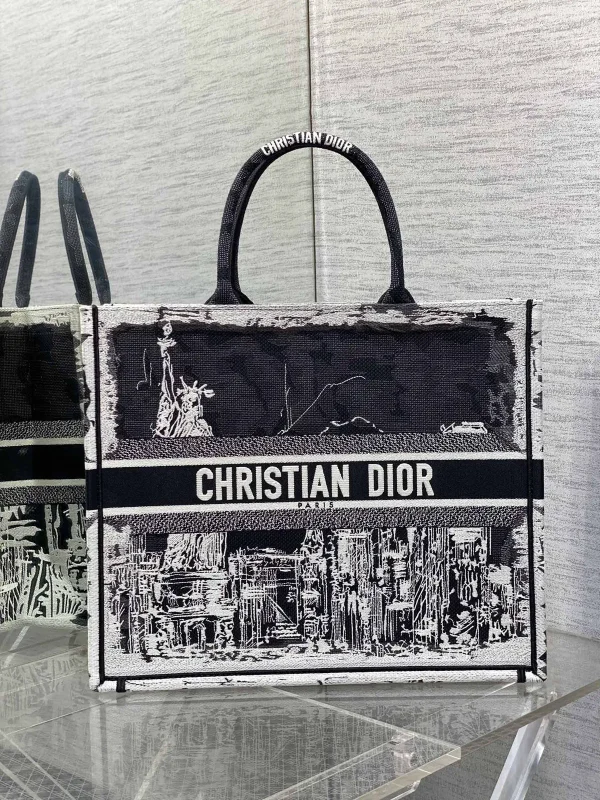Dior Embroidered City Motif Book Tote Bag image 1