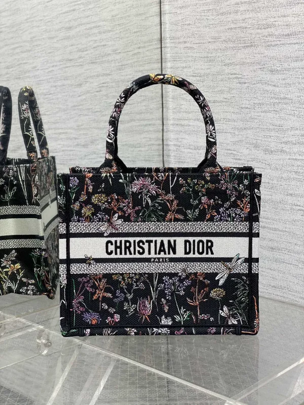 Dior Floral Embroidered Book Tote Bag image 1