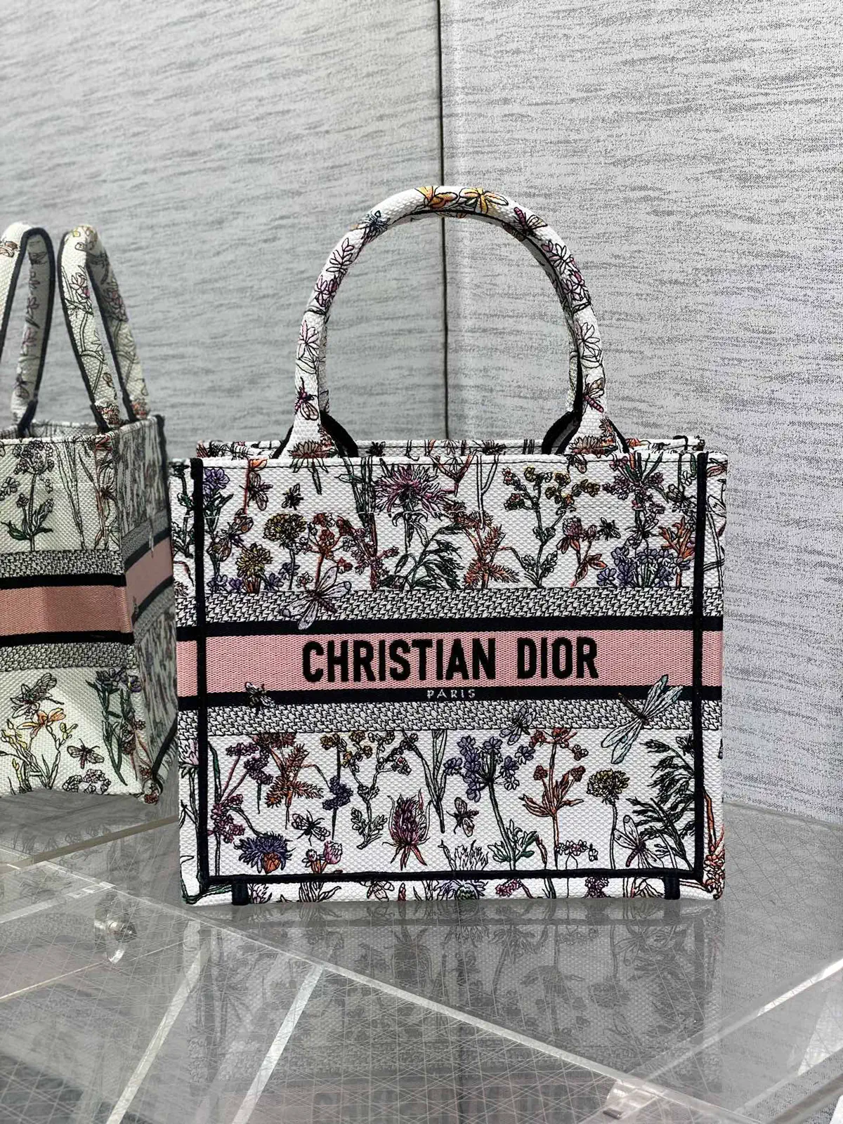 Dior Floral Print Book Tote Bag image 1
