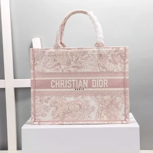 Dior Pink Tiger Embroidered Tote Bag image 1