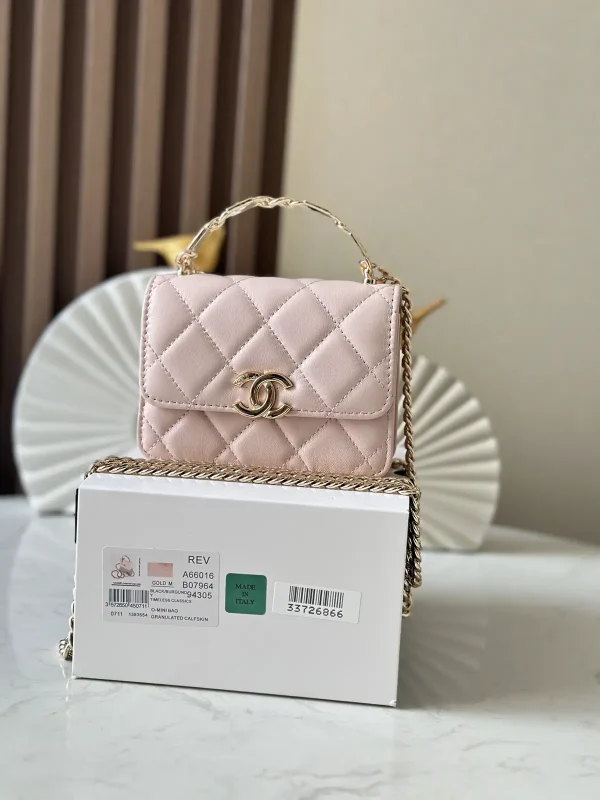 Chanel Quilted Enamel Handle Mini Crossbody Bag image 1