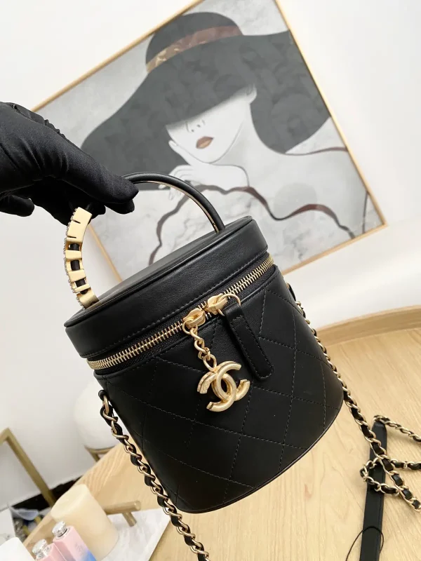 Chanel Quilted Pearl Handle Bucket Bag image 1