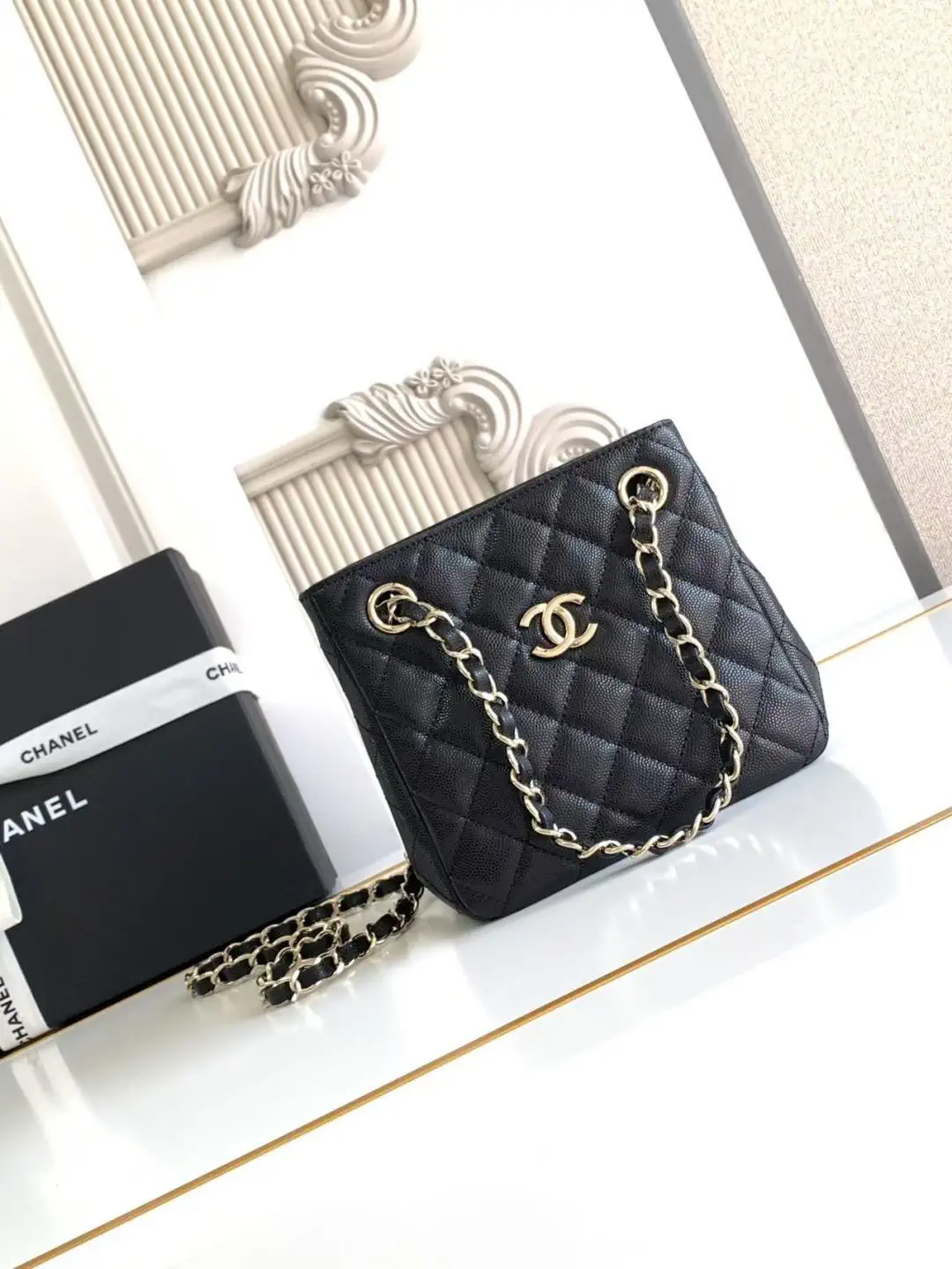 Chanel Quilted Bucket Bag image 1